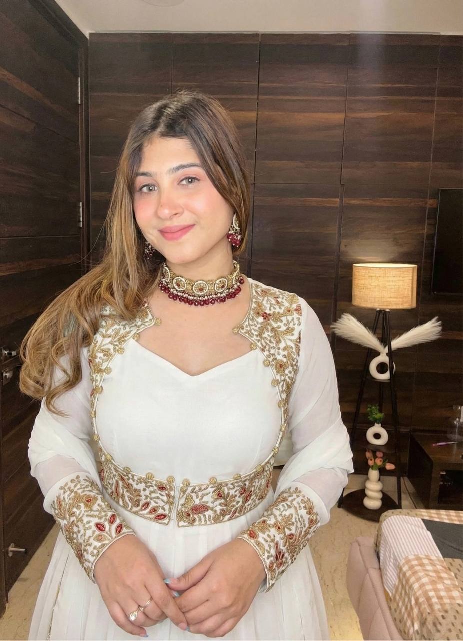 Embroidered Anarkali Gown with Dupatta – Wedding & Festive Wear